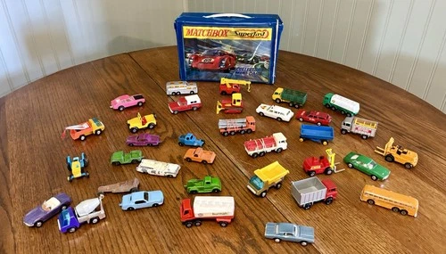 34 Mixed Lot Vintage Tooties Matchbox Lesney Zylmex Play Art Toy Cars Die Cast