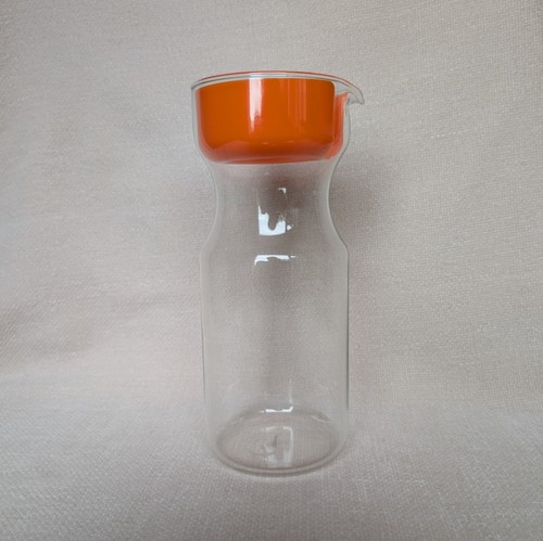 Vintage Pyrex Clear Glass Jug With Orange Lid 1 litre - Picture 5 of 15