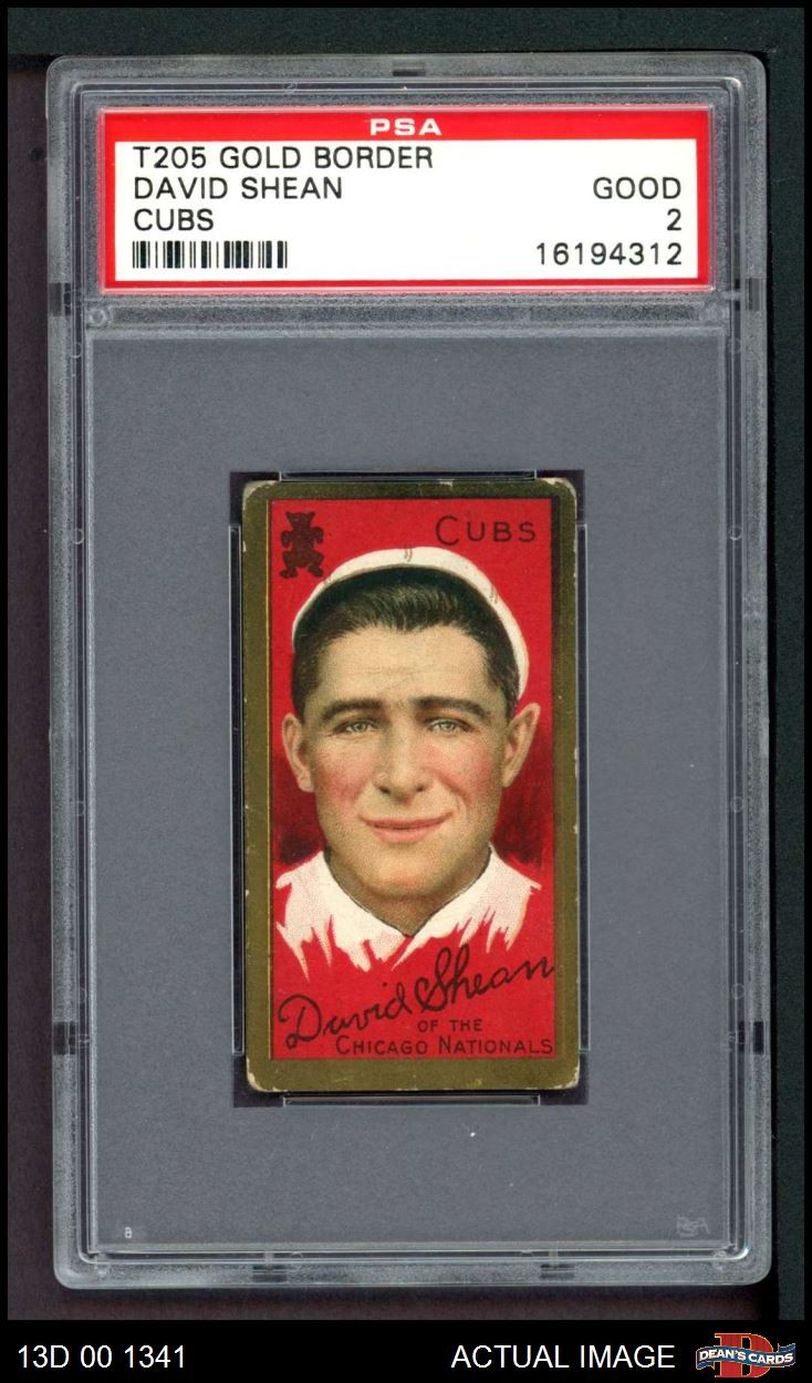1911 T205 David Shean   Cubs RARE VARIATION PSA 2 - GOOD