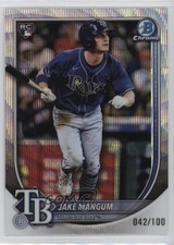 2025 Bowman Chrome Wave Refractor /100 Jake Mangum #50 pe8