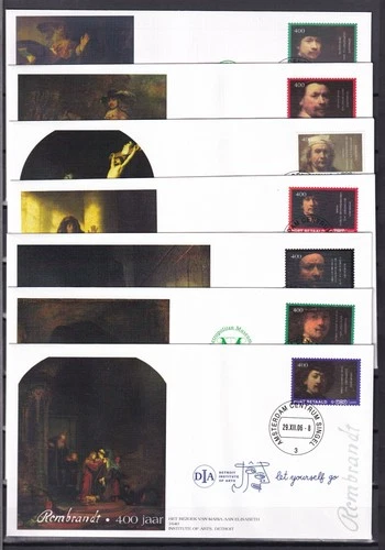[G191781] Art Rembrandt Netherlands Nice Lot First Day Covers UNG
