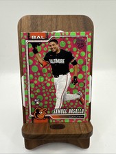 2026 Topps Series 1 Holiday Polka Dots Green Pink Samuel Basallo RC Orioles #104