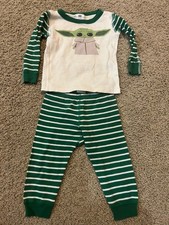 Hanna Andersson Boys Organic Cotton Grogu Pajama Star Wars Sz 80cm 18-24 Months