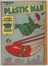 Plastic Man 4 VG- Quality Comics 1946 