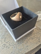 Pavo REAL Siegelring Estella Rose Edelstahl curved matt Gold Gr. 54 NP 79,90 E