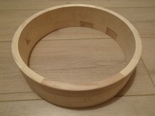 banjo block rim, 10-7/8" ash with wood tone ring profile