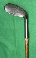RARE Hickory Golf DEEP GROOVE JACK GORDON BAKSPIN MASHIE Wood Shaft Club HD239