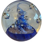 Caithness Tango Scotland Art Glass  Paperweight Cobalt Blue Numbered — photo 2
