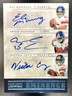 2012 Panini Prominence Eli Manning Bradshaw Cruz Eminence Signatures Trios /5 #9