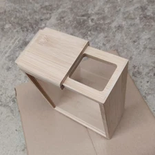 Bamboo Food Dispenser 2L Kitchen Organizer Food Storage Container Cereal Dispens