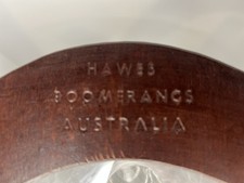 Hawes Boomerangs Wooden Boomerang with Red and Yellow Markings