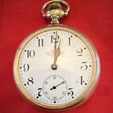 BALL railroad grade pocket watch mechanical white dial vintage