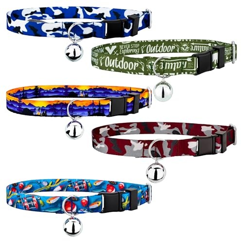 - Gone Fishin' Cat Collar - Sports and Athletics Collection Featuring