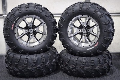 HONDA PIONEER 700 26'' BEAR CLAW EVO 14'' COBRA M/B ATV TIRE & WHEEL KIT IRS10K