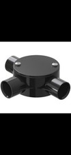 Tower Conduit 20mm Black 3 Way Tee Junction Box 82706-0001