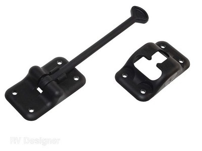 American Motorhome RV T-Style Door Holder, 6" Black e236