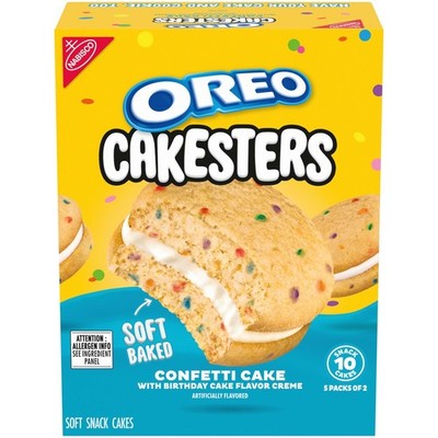 OREO Cakesters Confetti Cake Soft Baked Snacks 5 Count