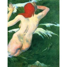 Ondine by Gauguin - 24x32 Inch Rolled Canvas Wall Art Print