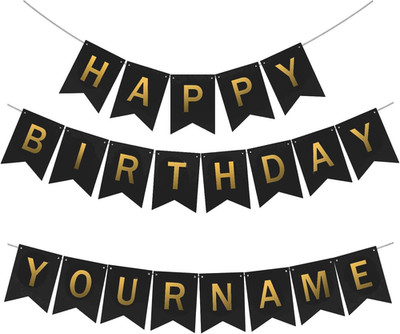 Custom Birthday Banner With Name, Make Your Own Happy Birthday Bunting for Bday