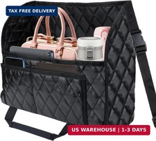 BFXM Car Purse Holder Between Seats, Leather Front Seat Car Organizer  Large Ca