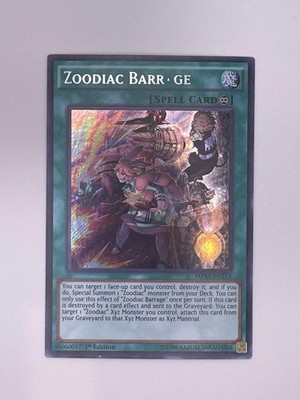 YuGiOh - Zoodiac Barrage - MP17-EN212 - Secret Rare - 1st Ed - Misprint - NM 