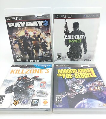 PLAYSTATION 3 PS3 GAME Lot Of 4 Killzone 3 Payday 2 MW3 Borderlands Pre-Sequel