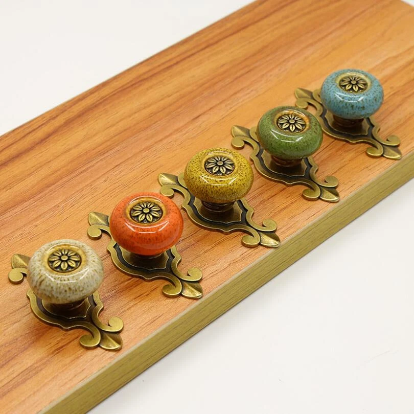 Möbelknopf Keramik Möbelgriffe Kinderzimmer Schrank KNÖPFE Antik Schubladenknopf - Bild 2 von 4