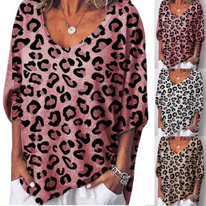 leopard print batwing top