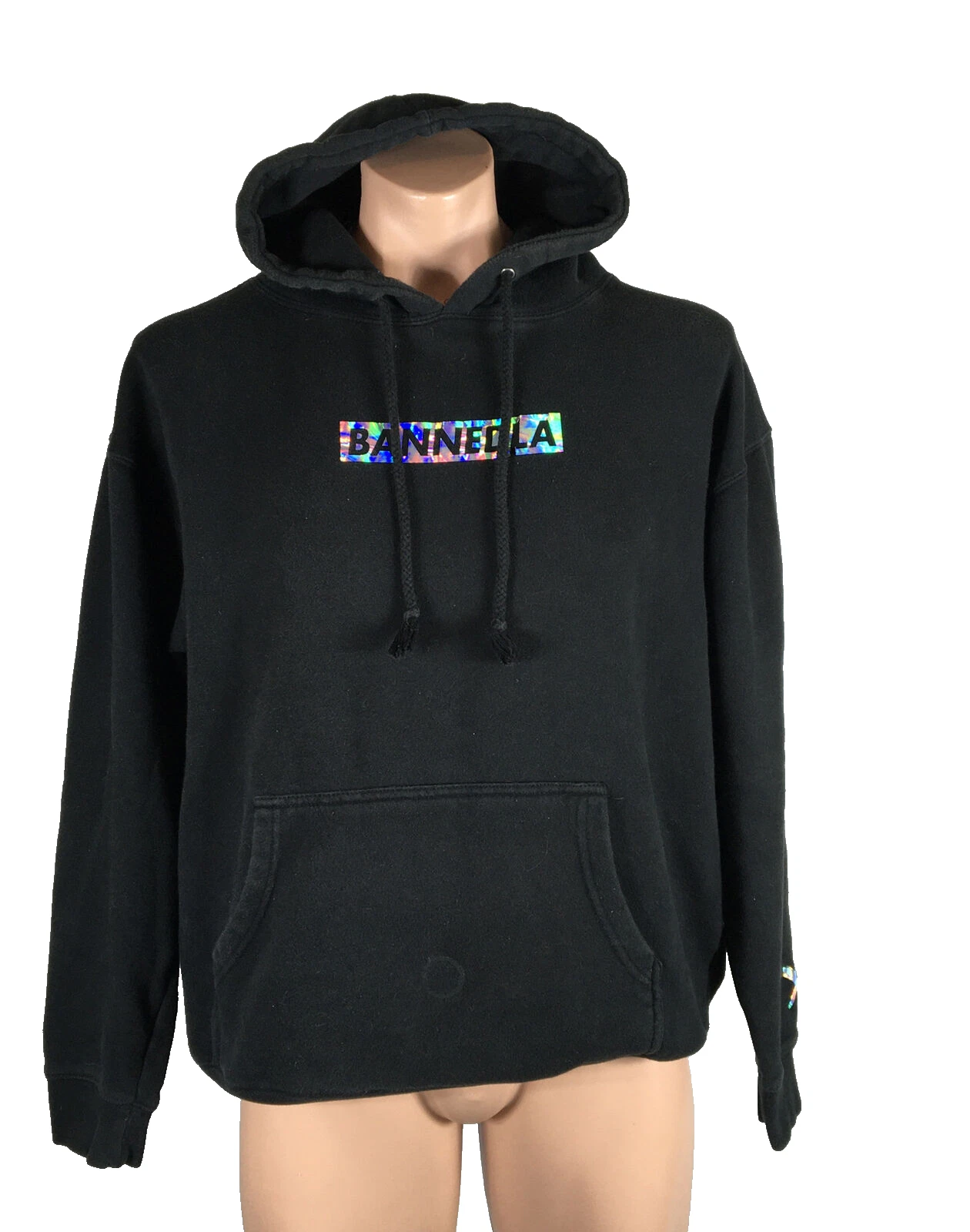 BANNEDLA BOGO Hoodie Box Logo Style Suprême Banned LA Irisé Épuisé Taille L