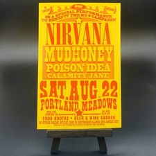 Nirvana Mudhoney Portland Meadows Concert 4 x 6 Poster Trading Card Wall Art
