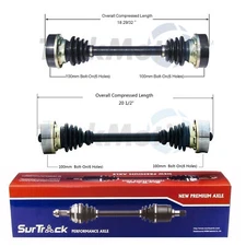 SurTrack Pair Set of 2 Rear CV Axle Shafts For Merkur Scorpio88-89 XR4Ti 85-89
