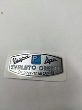 Aufkleber Vespa Händlerschild für's Beinschild Svaluto Reste