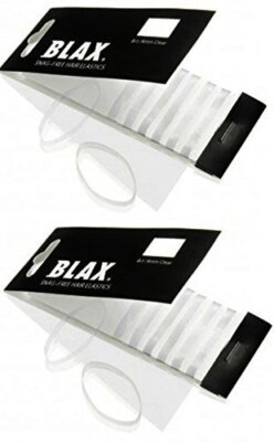 Blax CLEAR Snag-Free Hair Elastics 4mm 8 Count 2-Pack