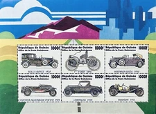GUINEA ANTIQUE AUTOMOBILES STAMPS 2002 MNH ROLLS ROYCE CHRYSLER HUDSON CARS 1