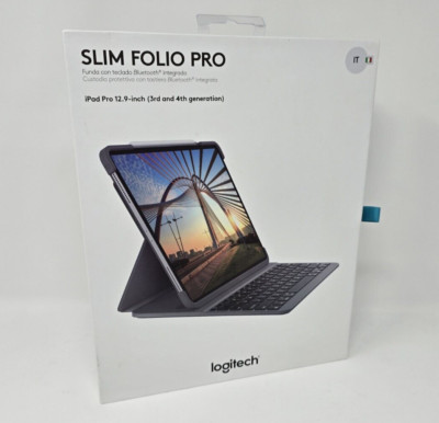 920-009707 Logitech Slim Folio Pro 12.9  3./4. Gen Tastatur QWERTY Italiano