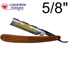 Dovo 91 Sunday Shaver 5/8" Shoulderless Razor Redwood Scales Solingen Germany