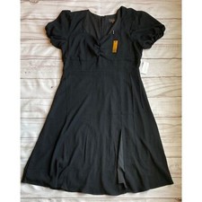 Alexia Admor Gracie Sweetheart Black Midi Dress Plus Size 2X NWT