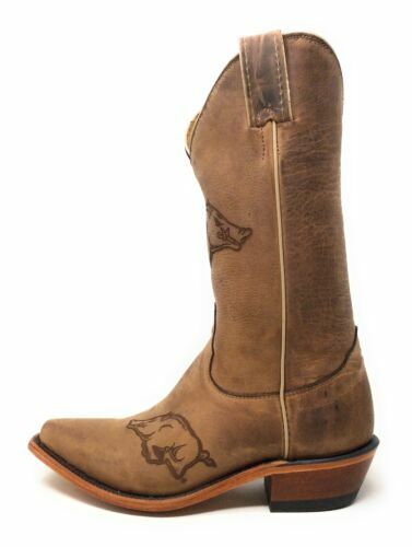 Nocona Mens 11 AAA Brown Vintage Steer Brown Leather Western Boots 1842037403 Nocona Men main image 2