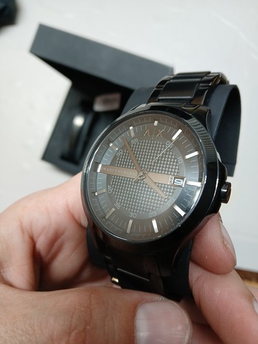 Armani Exchange AX7101 Wrist Watch for Men Black &leather Wrist Band In Box - Picture 3 of 16