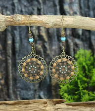 2.5 Bronze-tone Earring Set Bohemian Retro Drop Dangle Hook New Free Ship 7323