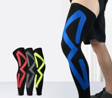 Men Leg Thigh Sleeve Sports Women Compression Socks Knee High Support Stockings