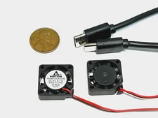 2 X USB Type C 2006 micro Small 5V DC Cooling Fan 20mm 6mm Mini 2cm usb C E36