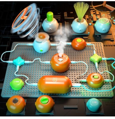 Circuit Blocks Kit for Kids, Electronics Exploration Kit, STEM toy Age 3-9