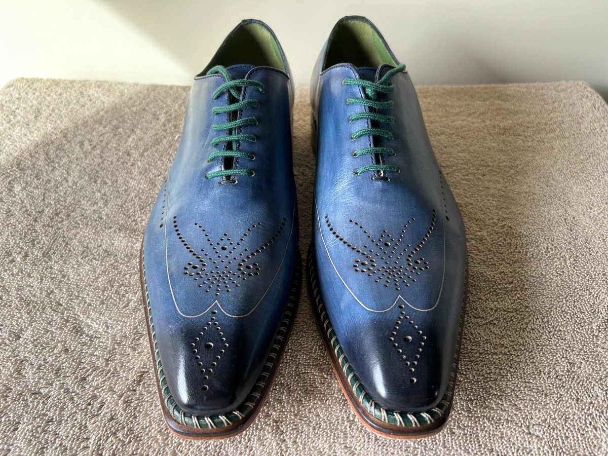 Jose Real Veloce wingtip Derby dress shoes in blue size 42 US 9 Jose Real Shoes | eBay main image 3
