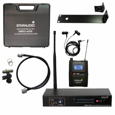 Personal Stereo Monitor Microphone Wireless Headset DJ Microphone Bodypack Mic