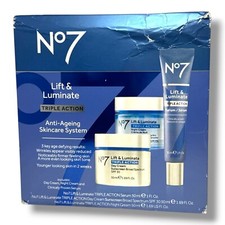 No7 Lift  Luminate Triple Action Anti-Ageing Skincare System 3 Piece Set -NEW