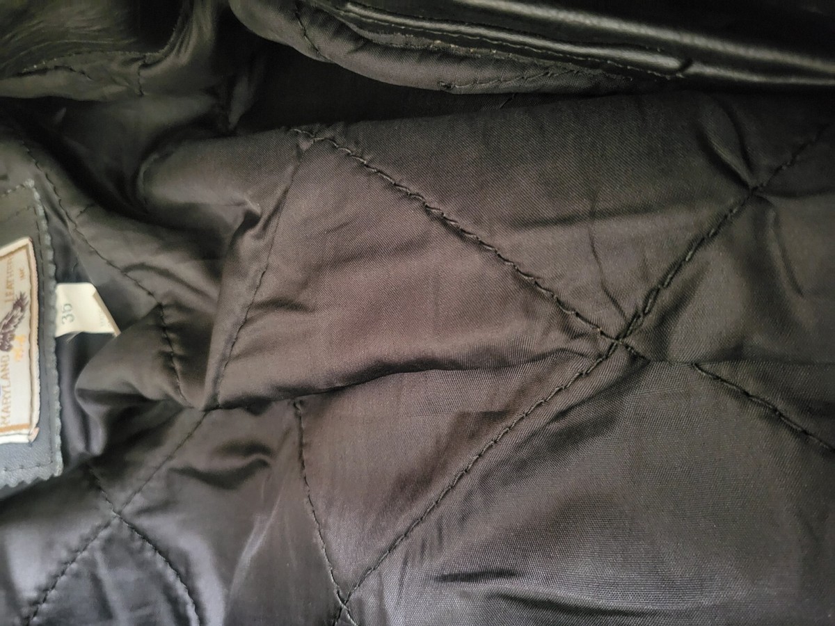 Veste En Cuir Homme Maryland - Taille 36, Style Biker, Occasion Très Bon état