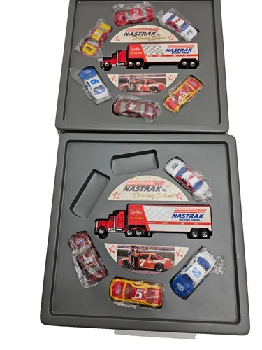 Vintage 1981 Matchbox NASTRAK Hauler Set Lot of 2 w/ 14 Sealed Diecast Cars