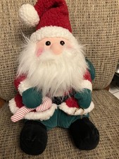 International Silver Company Plush Santa Claus w/Sack Doll 12.5" 1993
