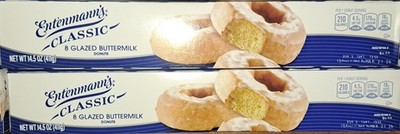 2 boxes of Entenmann's 8 Glazed Buttermilk Donuts (14.5 oz)-Free Fast Shipping